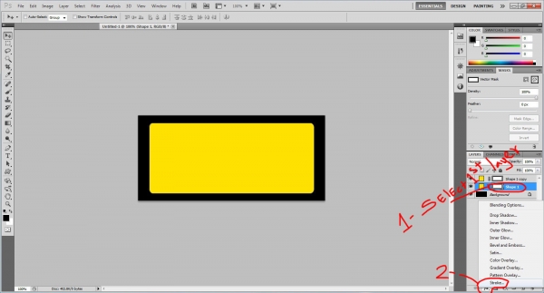 Creation of glass button: Step 4